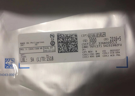 8-kanaal ADS8638SRGER 12-bit SAR Analoog naar Digitaal Converter 24-VQFN IC-chips