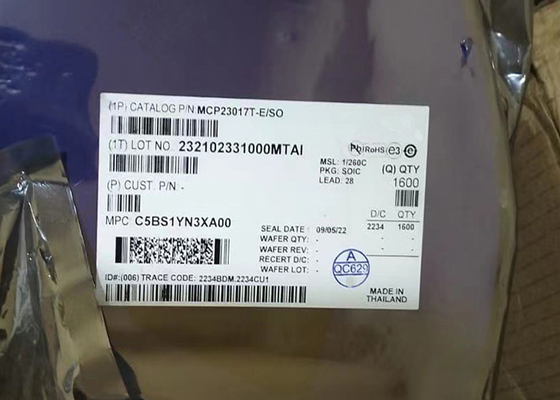 IC-Spaander 1,7 I/O Expander de met 16 bits van Mhz 28-SOIC MCP23017T-E/SO met Periodieke Interface