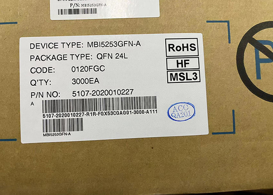 Kanaal 16 een mbi5253gfn-Spaander van HOOFD PWM Constant Current Bestuurders24qfn Van geïntegreerde schakelingen
