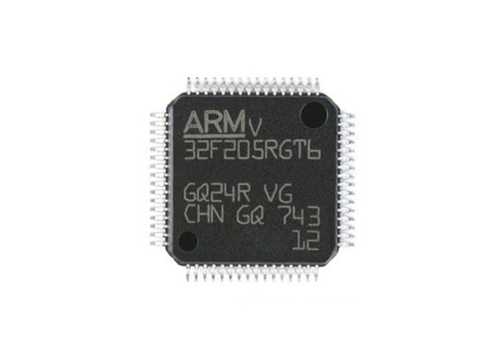 Microcontroller MCU STM32F205RGT6 enig-Kern120mhz Pakket 64-LQFP met 32 bits