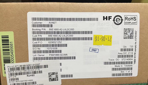 88E1680-A2-LKJ2C000 Achtpoort 10/100/1000Mbps Energiezuinige Ethernet-transceiver