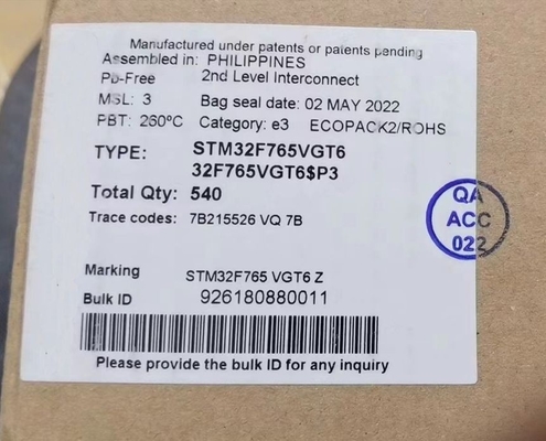 Microcontroller MCU STM32H573IIT6 MCU 640KB 32-bit ARM Cortex-M33 met TrustZone