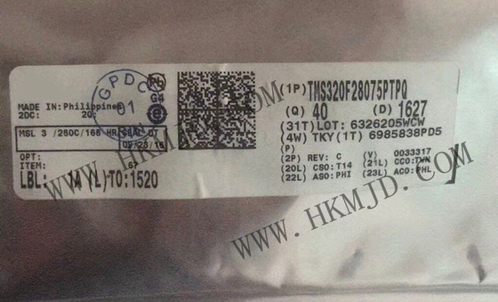 Microcontroller MCU TMS320F28075PTPQ 32-bits Single-Core Automotive Functional Safety Microcontroller IC