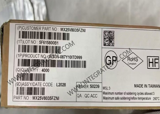 MX25V8035FZNI geheugen IC chip 2.3V tot 3.6V 8 Mbit NOR Flash geheugen WSON-8