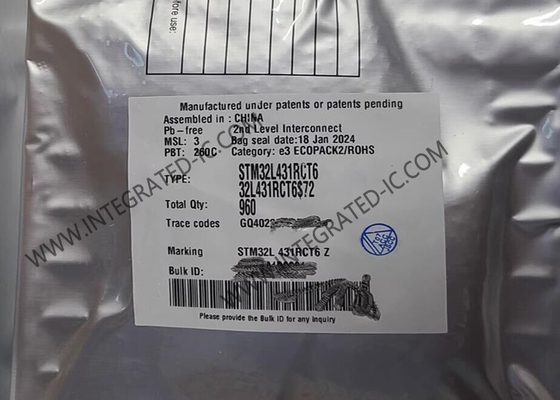 STM32L431RCT6 MicroController MCU 80MHz 32bit enkele kern Microcontroller IC LQFP64