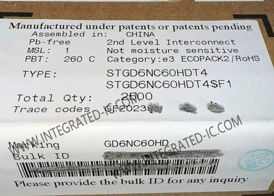 STGD6NC60HDT4 Geïntegreerde schakelchip 600V N-kanaal PowerMESH IGBT-transistors