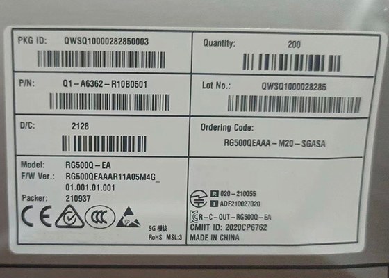 RG500Q Sub-6 GHz LGA 5G module, Transceiver module 6GHz antenne