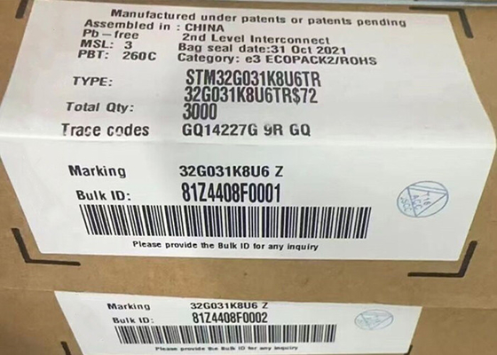 Microcontroller MCU STM32G031K8U6TR 32-bits Single-Core Microcontrollers IC 32-UFQFN