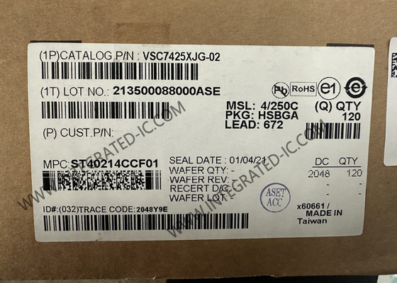Ethernet IC VSC7425XJG-02 10-poorts beheerde laag 2-Ethernet-schakelaar IC BGA-672