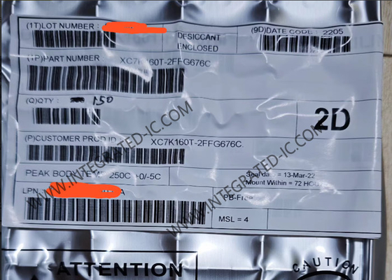 Serie van de gebieds de Programmeerbare Poort XC7K160T-2FFG676C 676BBGA	De geïntegreerde IC-Oppervlakte zet op