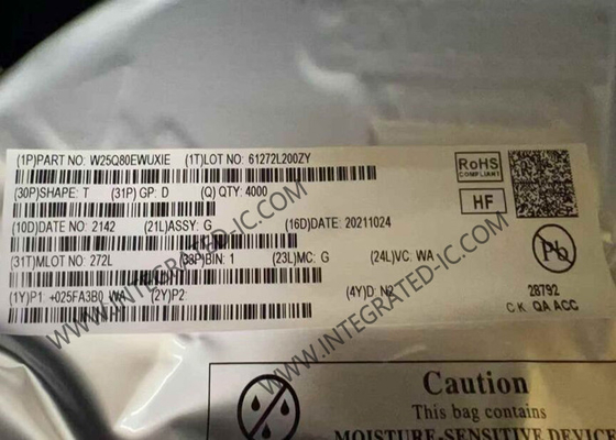 W25Q80EWUXIE geheugen IC chip 1.8V 8M-Bit seriële flash geheugen USON-8 pakket