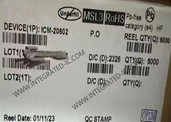 ICM-20602 Sensor IC High Performance 6 Axis Mems MotionTracking Device LGA16