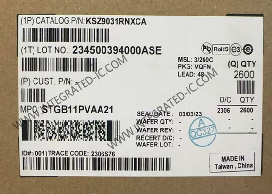 KSZ9031RNXCA Ethernet IC Gigabit Ethernet Transceiver QFN48 Triple Speed Ethernet PHY's