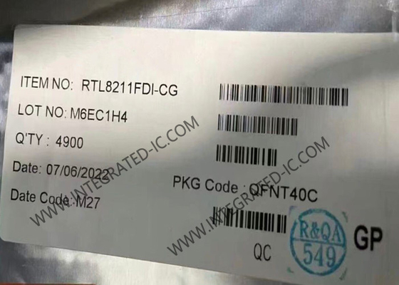 RTL8211FDI-CG Ethernet IC Geïntegreerde 10/100/1000M Ethernet-transceiver