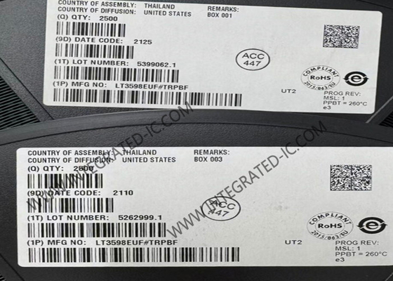 LT3598EUF Integrated Circuit Chip 6-String LED Driver IC 30MA LED-verlichting Driver IC