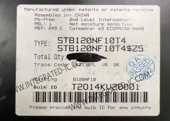 STB120NF10T4 Integrated Circuit Chip 100V 110A StripFet II Power MOSFET -transistors