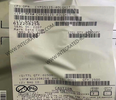 CYPD5125-40LQXIT geïntegreerde circuitchip High Speed ​​USB Type-C-poortcontroller